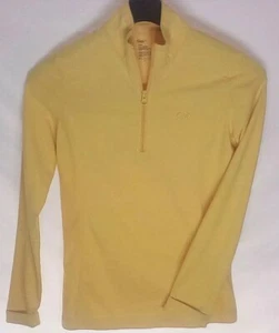 Gap Fit Women's Top Pullover Yellow Small Stretch Long Sleeve Athletic 1/4 Zip - Picture 1 of 11