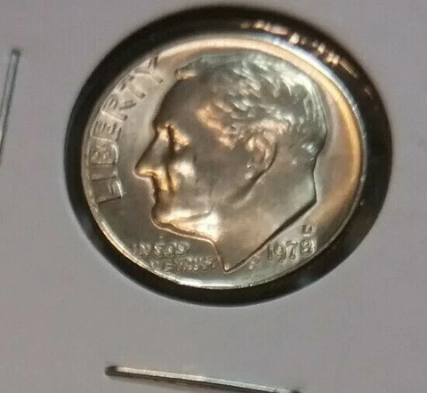 1978 Roosevelt Dime  D - BU - Uncirculated Cover