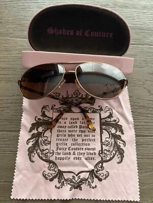 JUICY COUTURE JU 582/S  58/13/135 GOLD AVIATOR Frame and Case - Image 1 of 4