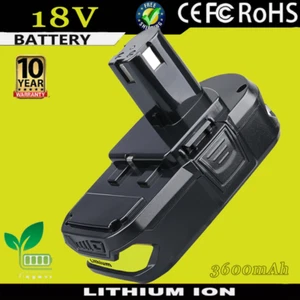 For Ryobi P108 ONE+ PLUS 18V Lithium Battery 3,6Ah P107 P102 RB18L26 RB18L50 - Picture 1 of 17