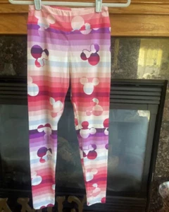 LuLaRoe DISNEY OS Leggings CORAL PINK PURPLE Rainbow OMBRE Minnie Mickey Mouse - Picture 1 of 8