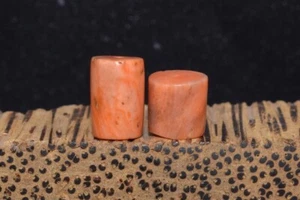 UNDYED Antique BEAD CORAL VTG Mediterranean NATURAL TIBET Buddhist Mala medical - Picture 1 of 20