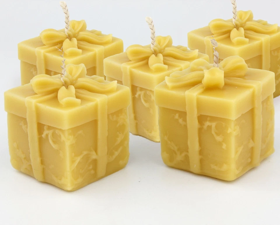 5pcs Handmade 100% Natural Beeswax Birthday Anniversary Present Box Candles  - image 1 of 1