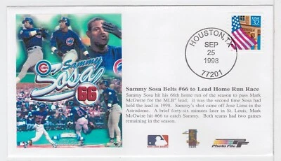 TurtlesTradingPost- Sammy Sosa 66th Home Run To Lead- Houston, TX- Sept 25, 1998 - Image 1 of 2