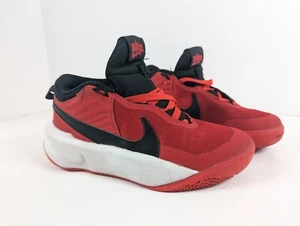 Nike Boys Team Hustled X CW6735-600 Black Basketball Shoes Sneakers Size 3.5y - Picture 1 of 6