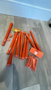 Jain Golf Orange Regular Sized Grips, Ball Markers, and Tees (New) - Picture 1 of 13