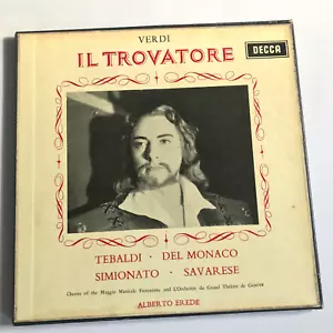 SXL 2129/31 Verdi Il Trovatore Tebaldi Del Monaco Decca ED3 WB Box Set - Picture 1 of 16