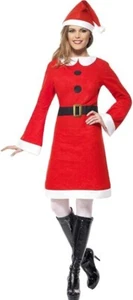 Christmas Ladies Economy Miss Santa Costume - Picture 1 of 2