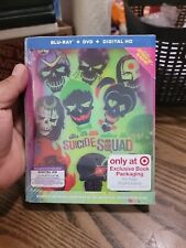 Suicide Squad Target Exclusive Digibook (Blu-Ray/DVD/Digital, 3-Disc Set) NEW