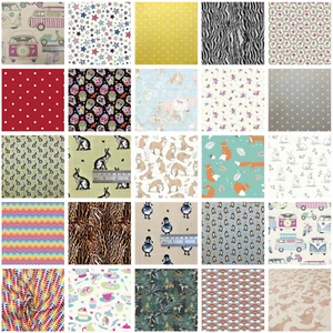 100% Cotton Crafting Fabric by the Metre, Fat Quarter 55 Inch Width Soft Crafts - Picture 1 of 62