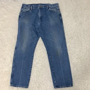 Vintage Wrangler Jeans 37x29 Blue Pants Cowboy Western Denim 13MWZ Tag 38x30 - Picture 1 of 23