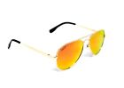 Tinted Jawns Polarized Aviator Sunglasses With Bag New In Box Orange $98 Msrp