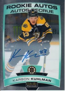2019-20 O-Pee-Chee Platinum Retro Rainbow Auto #R69 Karson Kuhlman C Bruins