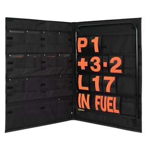 BG Racing Standard Negro Aluminio Pit Board Kit - Números y Bolsa Naranja - Imagen 1 de 2