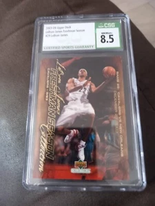 NBA CARD LEBRON JAMES rookie (CLEVELAND CAVALIERS) CSG 8,5 UD nmint/mint 2003/04 - Imagen 1 de 2