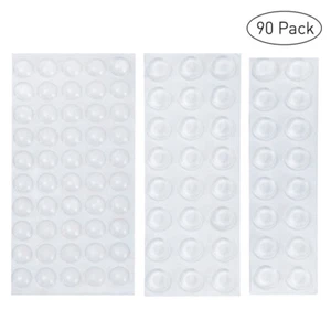 BESTOMZ 90pcs Clear Surface Adhesive Bumpers Pads Prevent Scratching Sliding - Picture 1 of 11