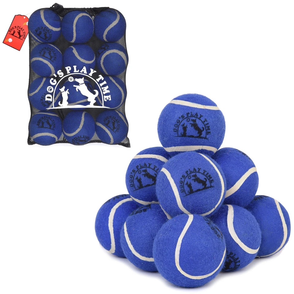 Dog & Puppy Tennis Balls High Tough Bounce Throw Fetch Catch Play Pack Of 6 & 12