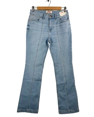 Wrangler High rise Bold seamed Boot cut jeans light wash stretch 90s retro sz 4 - Image 1 of 4