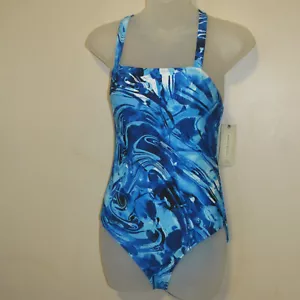 NWT Peyton & Parker Blue Tie Dye One Piece Swim Suit Girls sz 14.5/16.5 - Picture 1 of 3
