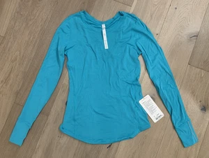 Lululemon Women's 5 Mile Long Sleeve Top Teal Athletic Shirt Size 8 NWT $78 - Picture 1 of 5