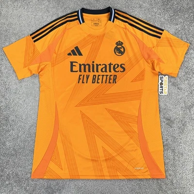 Camiseta de fútbol naranja grande del Real Madrid para hombre Emirates Adidas 24/25 visitante Foto 1 de 4