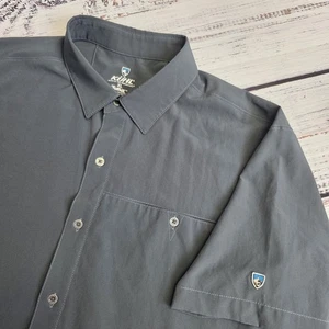 KUHL Tufflex Shirt Mens XL Gray Renegade Short Sleeve Button Up Performance - Picture 1 of 11