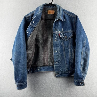 Vintage Levis Jacket Mens 40 Blanket Lined Type 3 80s Made in USA - Image 1 of 4