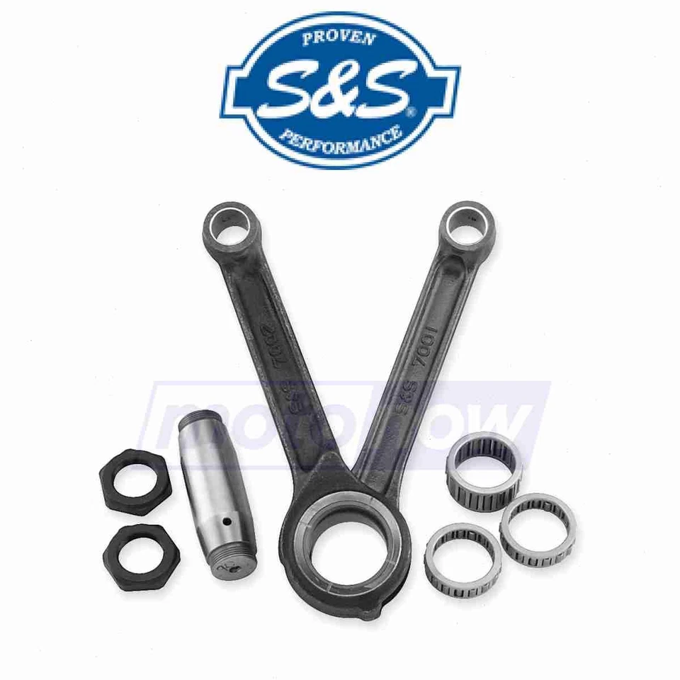 S&S Cycle Heavy Duty Connecting Rod Set for 1990-1999 Harley Davidson FLSTF jd Foto 1 de 4