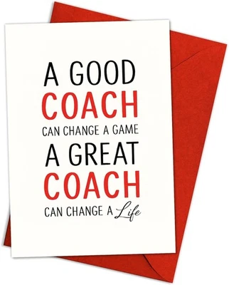 Podagree Thank You Card for Coach Men Women, Ideal Basketball Wrestling Soccer R - Image 1 of 4