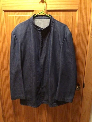 Abrigo Amish Mennonite Hecho a Mano Para Hombre Azul Denim Sin Forro C45 Usado en Excelente Condición Ropa Lisa Foto 1 de 3