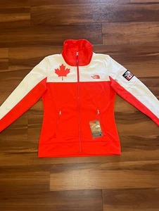 NWT The North Face RU/14 Canada Zip Up Jacket White Red Women’s Size Medium $99 - Picture 1 of 16