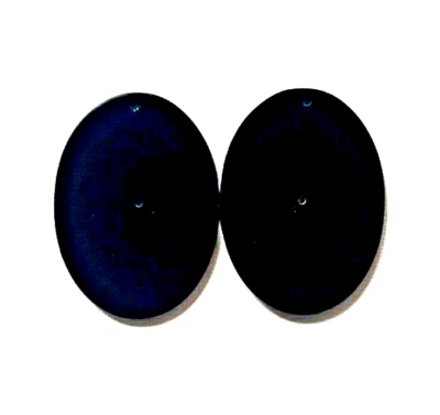 ¡UN DISCO DE ÓNIX NEGRO PLANO GENUINO OVALADO DE COLECCIÓN 1,75X1,25 PULGADAS POR DEBAJO AL POR MAYOR! Foto 1 de 3