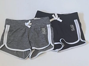 Girls Justice Sport  Dolphin Athletic Shorts Sz XS 5/6 Black Gray set - Picture 1 of 12