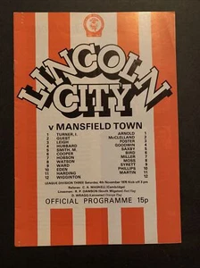 1978 Lincoln City V Mansfield Town Football/soccer Programme - Picture 1 of 4