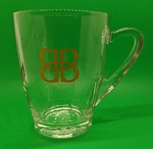 Vintage BAILEYS Original Irish Cream Clear Glass Coffee Mug Cup With Fill Line - Picture 1 of 4