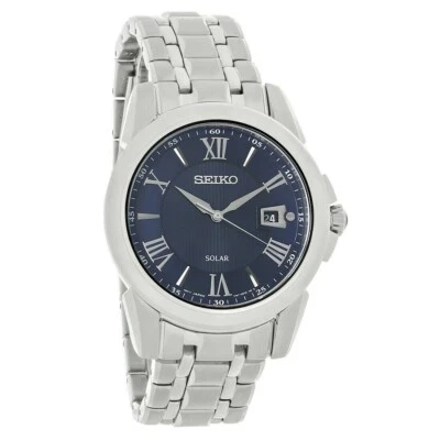 Reloj Seiko Le Grand Sport Solar Hombre Acero Inoxidable Esfera Azul SNE395 Foto 1 de 4