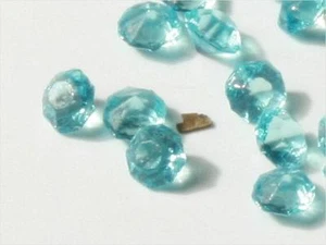 Lot (660) 2mm Czech vintage faceted aquamarine blue round glass rhinestones - Picture 1 of 2