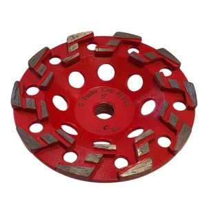 5" Aggressive Diamond Grinding Concrete Cup Wheels 5/8"-11 Arbor #18/20 Grit - Picture 1 of 7