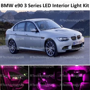 PINK PURPLE PREMIUM BMW E90 3 Series 04-11 FULL LED Light UPGRADE Interior KIT - Picture 1 of 1