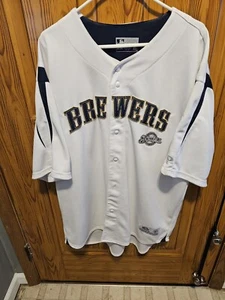 True Fan White Milwaukee Brewers Blank Back Jersey. 2xl/2eg - Picture 1 of 7