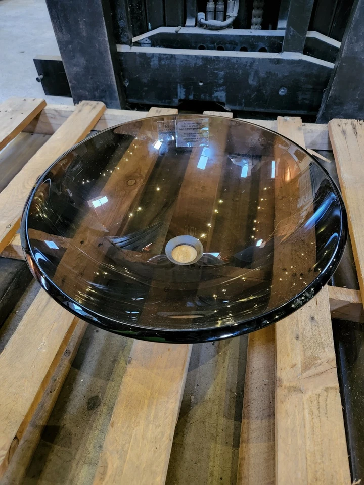 Decolav Transparent Charcoal Vessel Sink ltg1112-115 - Image 1 of 2