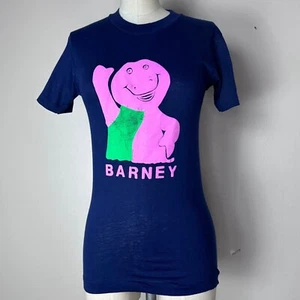 Vintage 1990s Barney the Dinosaur T-Shirt 90s Kid TV Show Tee - Picture 1 of 5