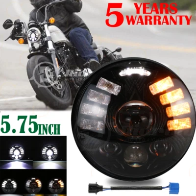 1x5-3/4英寸5.75英寸LED车头灯和转向信号前照灯适用于雅马哈V-Star XVS 650 — 第 1/4 张图片