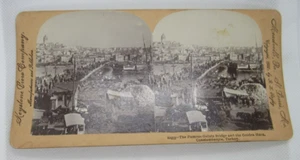 The Galata Bridge Golden Horn Turkey Keystone View Company c1900 Stereoview Card - Picture 1 of 2