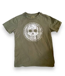 POLO RALPH LAUREN Boys Olive Green Skull T-Shirt new Rare - Picture 1 of 4