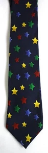 Talbots Kids Boys Neck Tie Blue Stars 3" Silk 52" Size Large - Picture 1 of 3