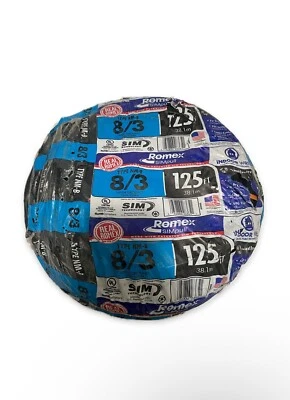 SOUTHWIRE COMPANY LL Southwire 8/3 125ft. 8 Ga, 3 Conductor 40 Amp 600 V 90 Deg C 125 ' Black