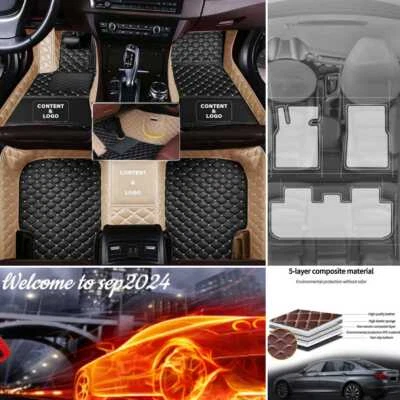 For Fiat 500-500L-500X-Bravo 2008-2020 Car Floor Mats Custom Carpets Waterproof Foto 1 de 4