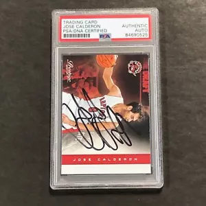 2012-13 Panini Prestige #23 Jose Calderon Signed Card AUTO PSA Slabbed Raptors - Picture 1 of 2