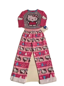 NWT Hello Kitty by Sanrio Girls 2 Pc Pajama Set Size S 6/6X - Picture 1 of 6